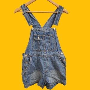 Denim Overall Shorts
